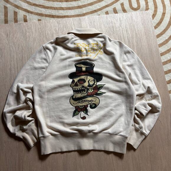 Y2K Ed Hardy by Christian Audigier Full Zip Rhinestone Jacket - Picture 2 of 10